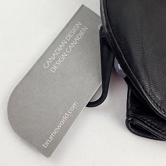 BRUME Women's Espresso Brown Leather Silk Lined Long Gloves Size 7 / M - Picture 9 of 10